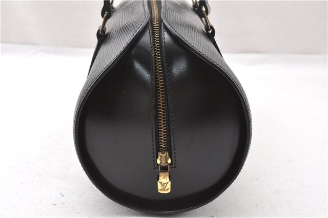 Authentic Louis Vuitton Epi Soufflot Hand Bag Black M52222 LV 7760F