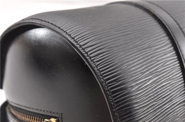 Authentic Louis Vuitton Epi Soufflot Hand Bag Black M52222 LV 7760F