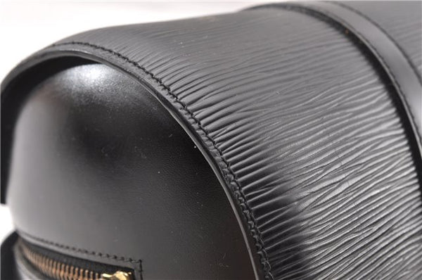 Authentic Louis Vuitton Epi Soufflot Hand Bag Black M52222 LV 7760F
