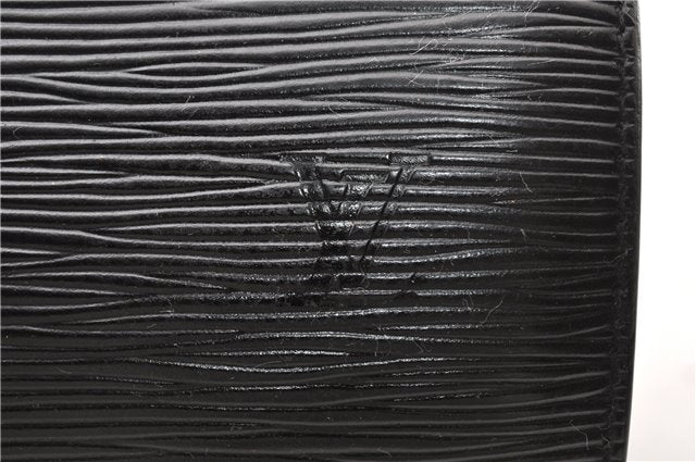 Authentic Louis Vuitton Epi Soufflot Hand Bag Black M52222 LV 7760F