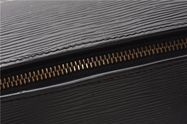 Authentic Louis Vuitton Epi Soufflot Hand Bag Black M52222 LV 7760F