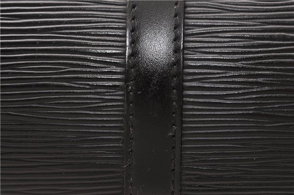 Authentic Louis Vuitton Epi Soufflot Hand Bag Black M52222 LV 7760F