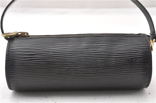 Authentic Louis Vuitton Epi Soufflot Hand Bag Black M52222 LV 7760F