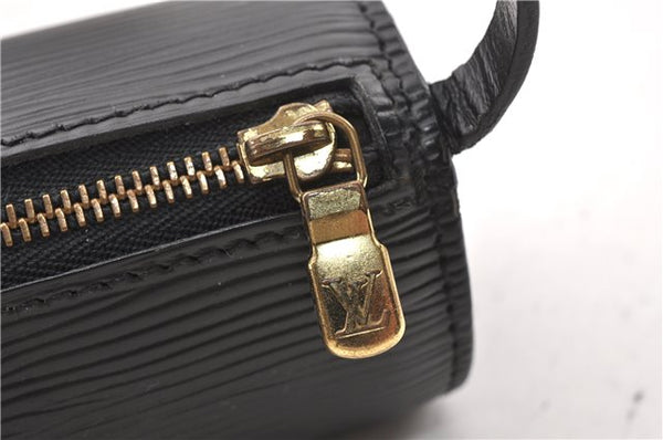 Authentic Louis Vuitton Epi Soufflot Hand Bag Black M52222 LV 7760F