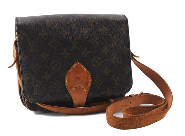 Auth LOUIS VUITTON Monogram Cartouchiere MM Shoulder Cross Bag M51253 LV 7761C