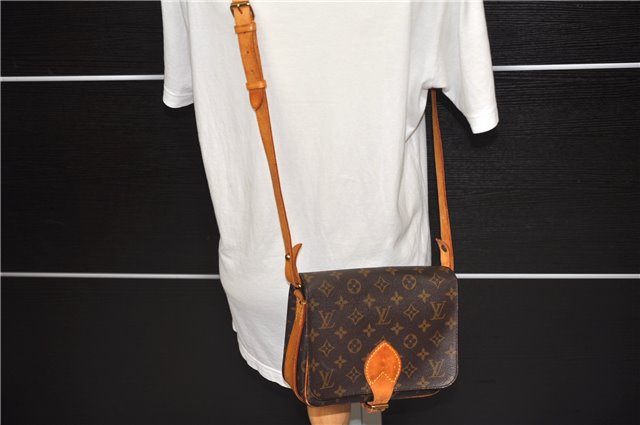 Auth LOUIS VUITTON Monogram Cartouchiere MM Shoulder Cross Bag M51253 LV 7761C