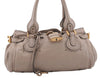 Authentic Chloe Paddington Leather Shoulder Hand Bag Purse Beige 7762D