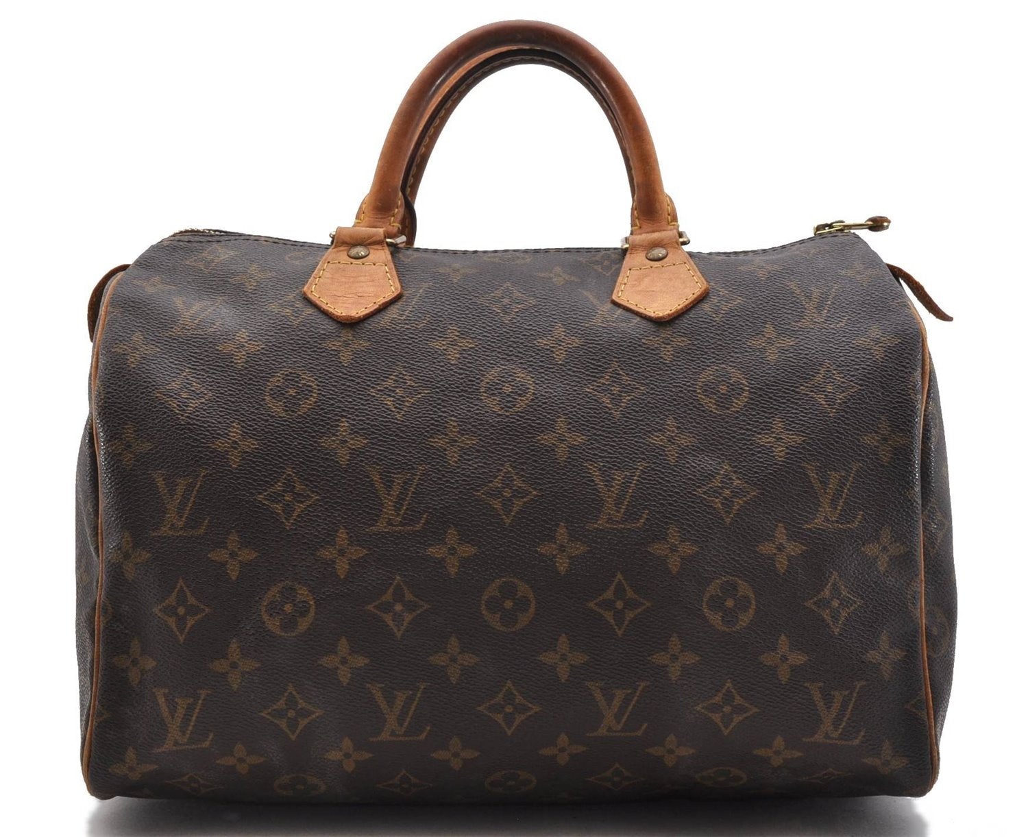 Authentic Louis Vuitton Monogram Speedy 30 Hand Bag M41526 LV 7763C