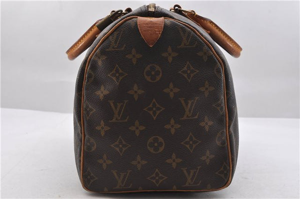 Authentic Louis Vuitton Monogram Speedy 30 Hand Bag M41526 LV 7763C