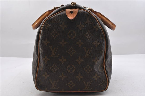 Authentic Louis Vuitton Monogram Speedy 30 Hand Bag M41526 LV 7763C