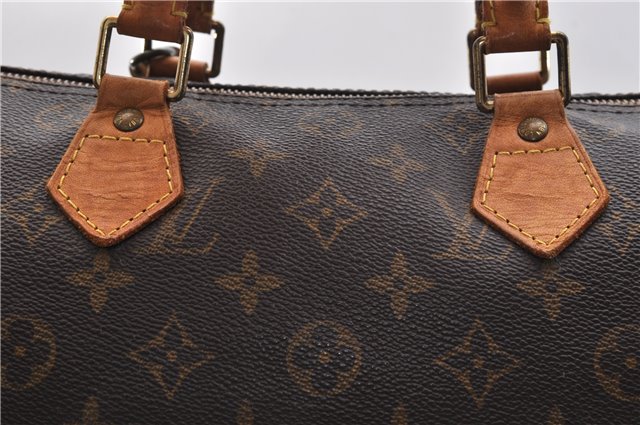 Authentic Louis Vuitton Monogram Speedy 30 Hand Bag M41526 LV 7763C