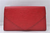 Authentic Louis Vuitton Epi Arts Deco Clutch Bag Red M52637 LV 7763D