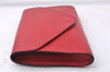 Authentic Louis Vuitton Epi Arts Deco Clutch Bag Red M52637 LV 7763D