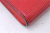 Authentic Louis Vuitton Epi Arts Deco Clutch Bag Red M52637 LV 7763D