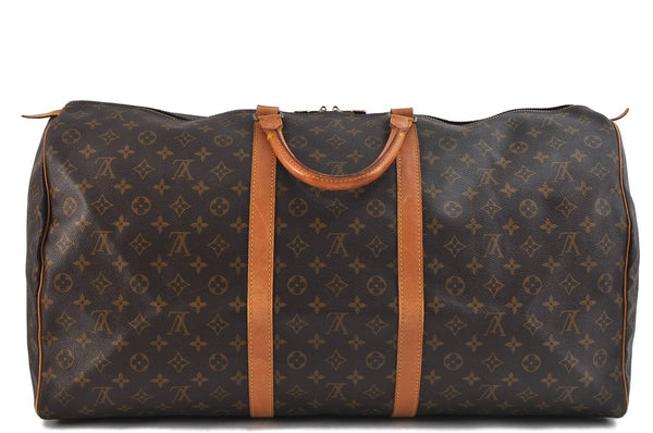 Authentic LOUIS VUITTON Monogram Keepall 60 Boston Bag M41422 LV 7764C