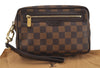 Authentic Louis Vuitton Damier Pochette Billets Macao Clutch Bag N61739 LV 7764D