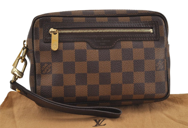 Authentic Louis Vuitton Damier Pochette Billets Macao Clutch Bag N61739 LV 7764D