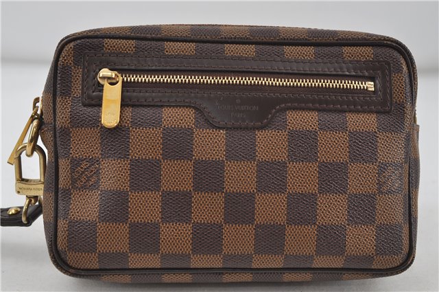 Authentic Louis Vuitton Damier Pochette Billets Macao Clutch Bag N61739 LV 7764D