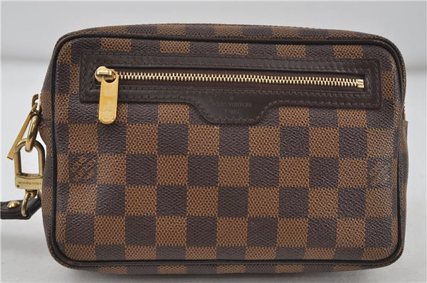 Authentic Louis Vuitton Damier Pochette Billets Macao Clutch Bag N61739 LV 7764D