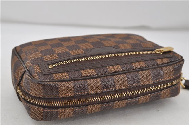 Authentic Louis Vuitton Damier Pochette Billets Macao Clutch Bag N61739 LV 7764D