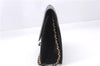 Authentic CHANEL Lamb Skin Matelasse Chain Shoulder Bag Purse Black CC 7765E