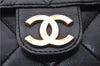 Authentic CHANEL Lamb Skin Matelasse Chain Shoulder Bag Purse Black CC 7765E