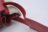 Authentic BURBERRY Vintage Shoulder Tote Bag Cotton Leather Red Ivory 7766D