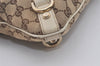 Authentic GUCCI Abbey Shoulder Cross Bag GG Canvas Leather 131326 Brown 7768I