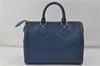Authentic Louis Vuitton Epi Speedy 25 Hand Boston Bag Blue M43015 LV 7769D