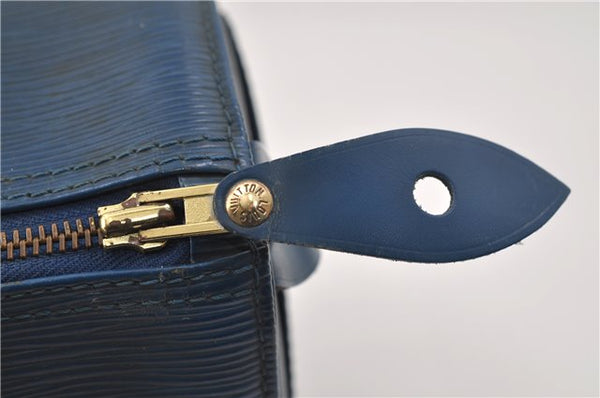 Authentic Louis Vuitton Epi Speedy 25 Hand Boston Bag Blue M43015 LV 7769D