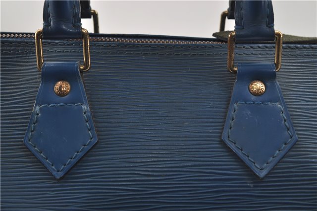 Authentic Louis Vuitton Epi Speedy 25 Hand Boston Bag Blue M43015 LV 7769D