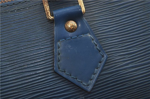 Authentic Louis Vuitton Epi Speedy 25 Hand Boston Bag Blue M43015 LV 7769D
