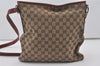 Authentic GUCCI Shoulder Cross Body Bag GG Canvas Leather 113013 Brown 7769I