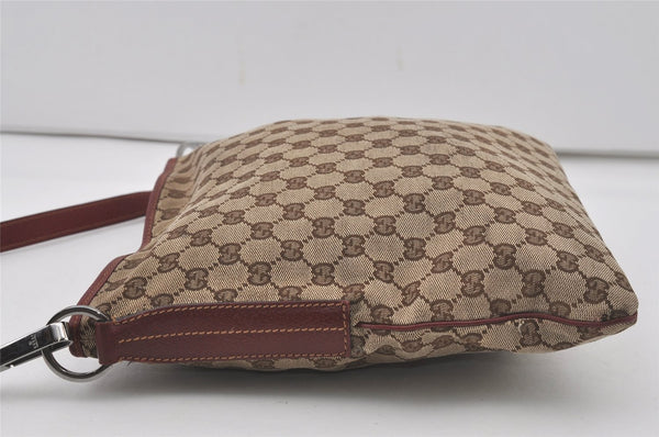 Authentic GUCCI Shoulder Cross Body Bag GG Canvas Leather 113013 Brown 7769I