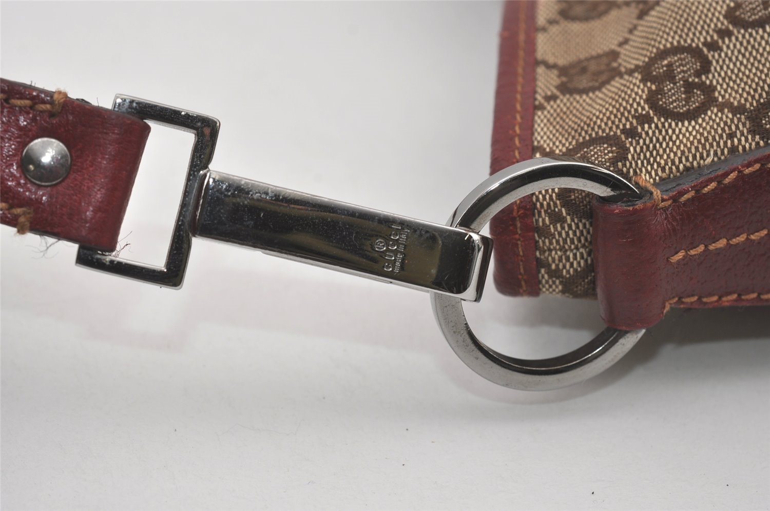 Authentic GUCCI Shoulder Cross Body Bag GG Canvas Leather 113013 Brown 7769I