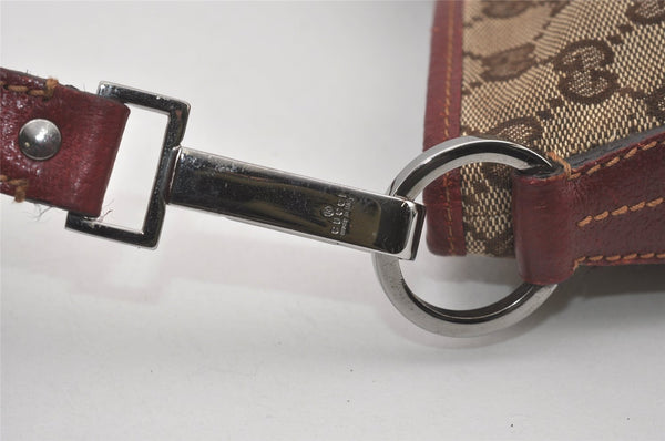 Authentic GUCCI Shoulder Cross Body Bag GG Canvas Leather 113013 Brown 7769I