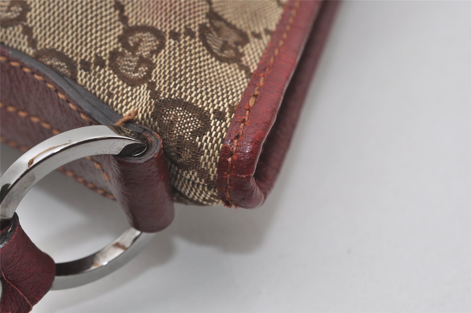 Authentic GUCCI Shoulder Cross Body Bag GG Canvas Leather 113013 Brown 7769I