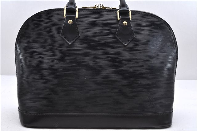 Authentic Louis Vuitton Epi Alma PM Hand Bag Black M40302 LV 7775D