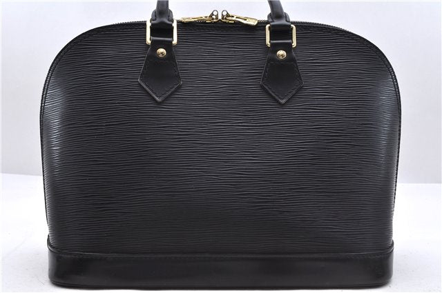 Authentic Louis Vuitton Epi Alma PM Hand Bag Black M40302 LV 7775D