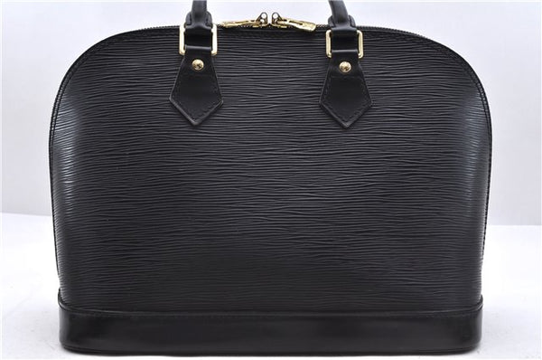 Authentic Louis Vuitton Epi Alma PM Hand Bag Black M40302 LV 7775D