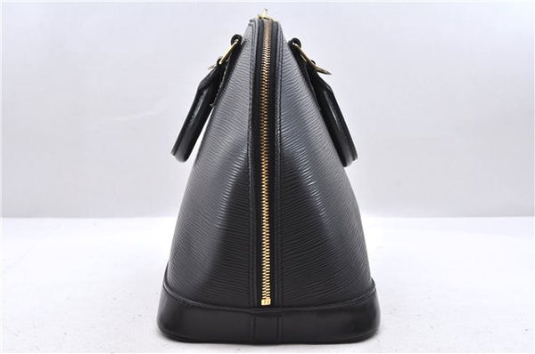 Authentic Louis Vuitton Epi Alma PM Hand Bag Black M40302 LV 7775D