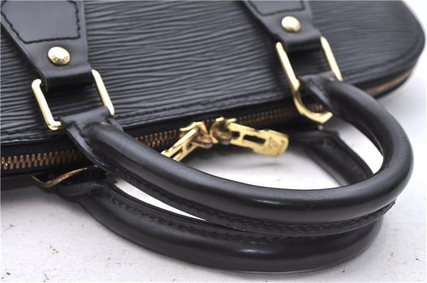Authentic Louis Vuitton Epi Alma PM Hand Bag Black M40302 LV 7775D