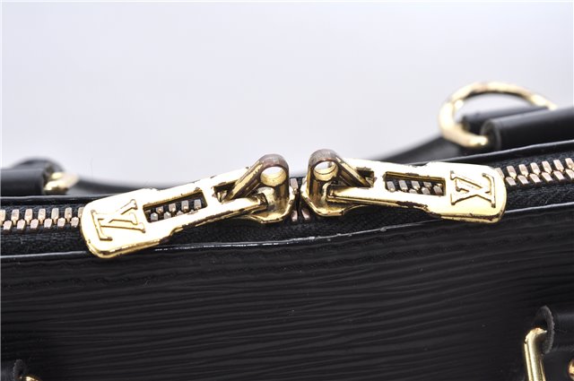 Authentic Louis Vuitton Epi Alma PM Hand Bag Black M40302 LV 7775D