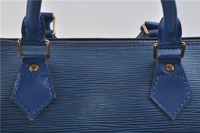 Authentic LOUIS VUITTON Epi Speedy 30 Hand Bag Blue M43005 LV 7778C