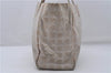 Authentic CHANEL New Travel Line Shoulder Tote Bag Nylon Leather Beige 7779D