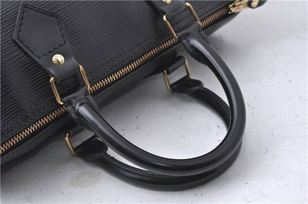 Authentic Louis Vuitton Epi Speedy 25 Hand Boston Bag Black M59232 LV 7781D