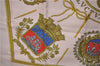 Authentic HERMES Carre 90 Scarf "LES ARMES DE PARIS" Silk Yellow Box 7783C