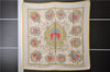 Authentic HERMES Carre 90 Scarf "LES ARMES DE PARIS" Silk Yellow Box 7783C