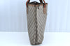 Authentic GUCCI Web Sherry Line GG Plus Tote Bag PVC Leather Brown Junk 7783F