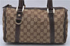Authentic GUCCI Abbey Shoulder Hand Bag Purse GG Canvas Leather Brown 7784D